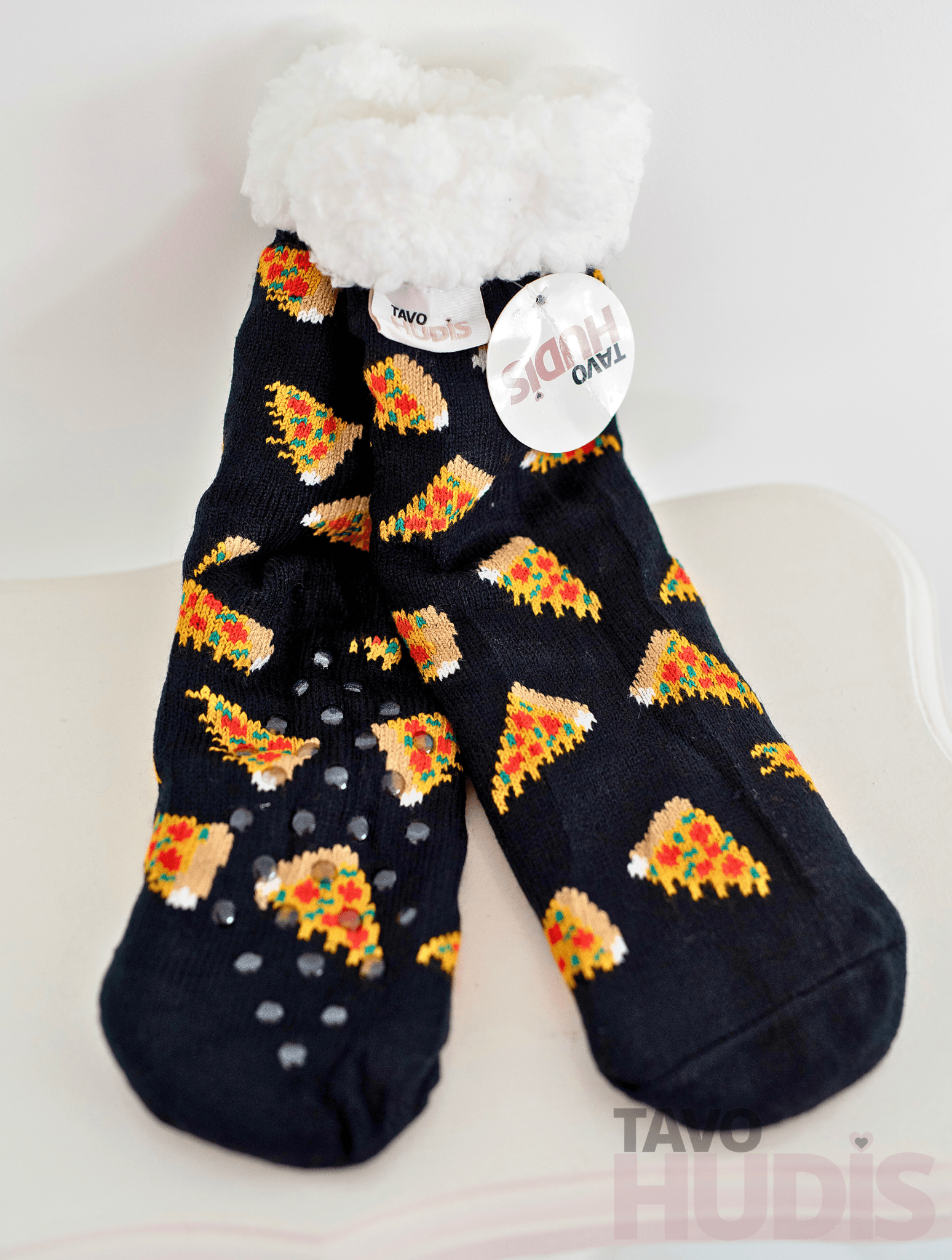 Black Pizza Socks