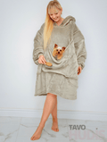 Khaki Kangaroo Blanket Hoodie