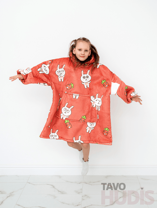 Bunnies Blanket Hoodie for Kids