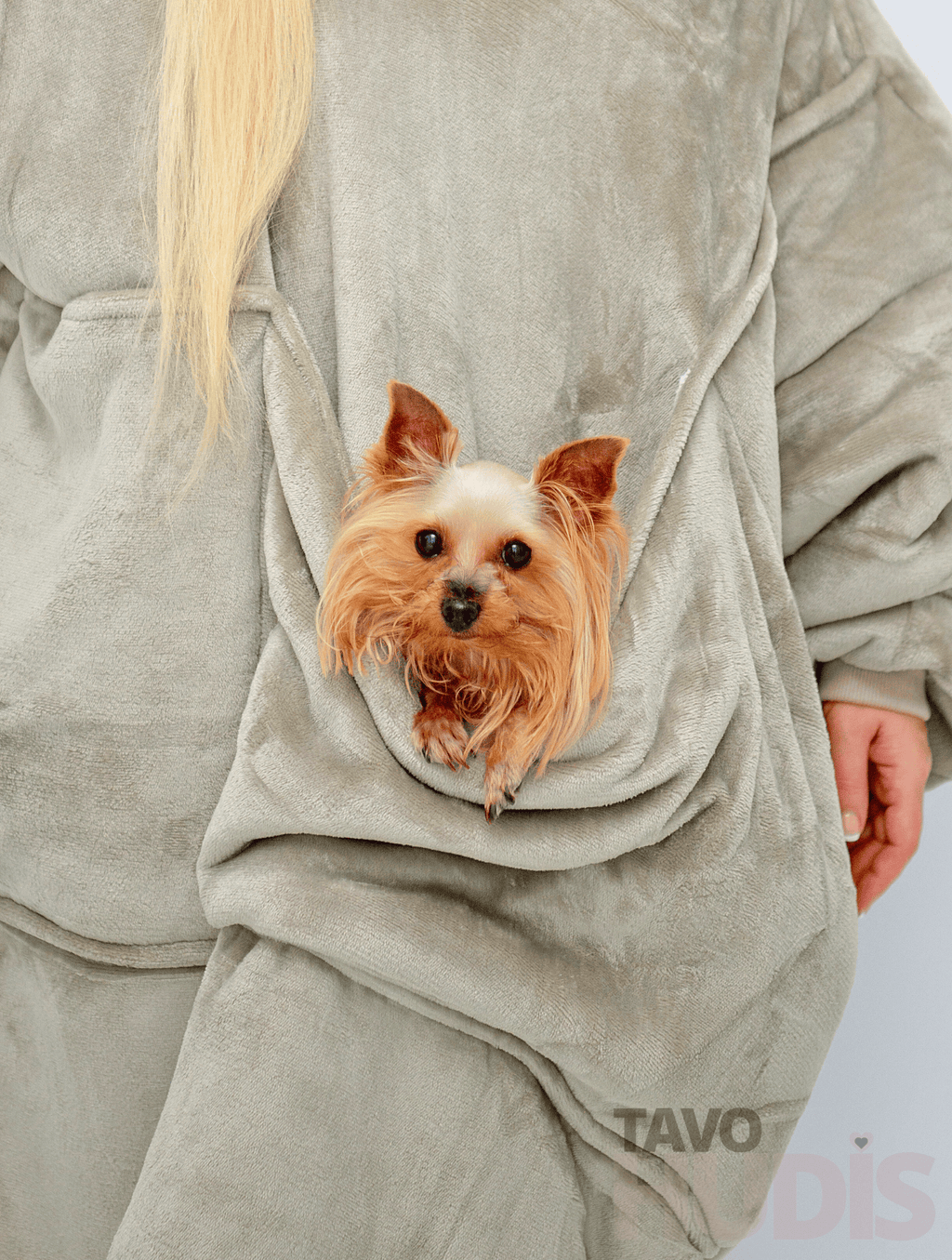 Khaki Kangaroo Blanket Hoodie