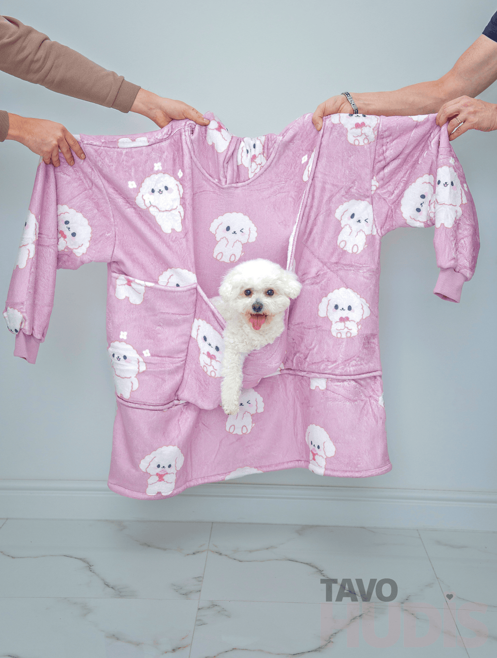 Bichons Kangaroo Blanket Hoodie