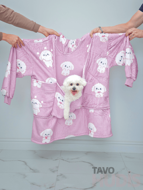 Bichons Kangaroo Blanket Hoodie