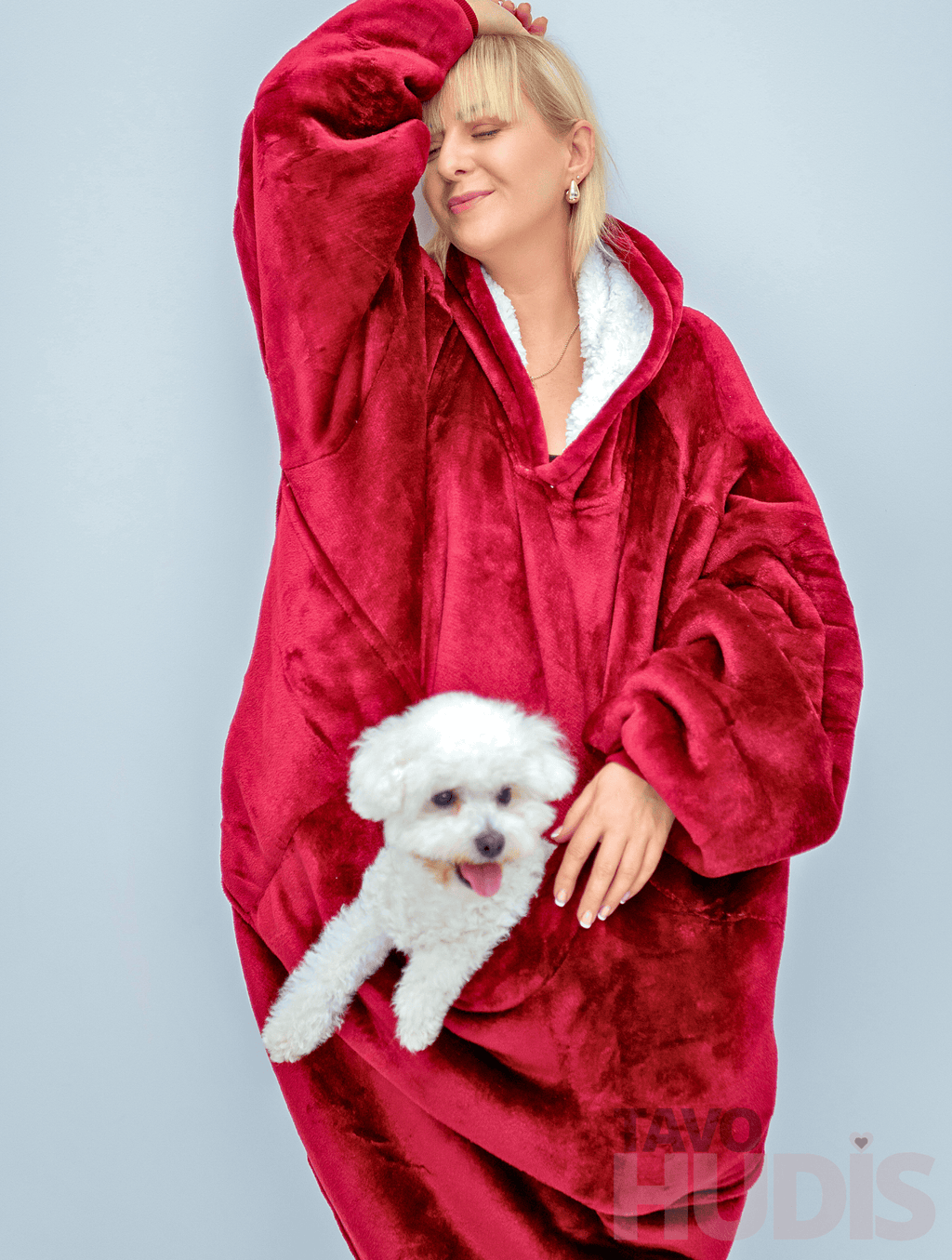 Red Kangaroo Blanket Hoodie