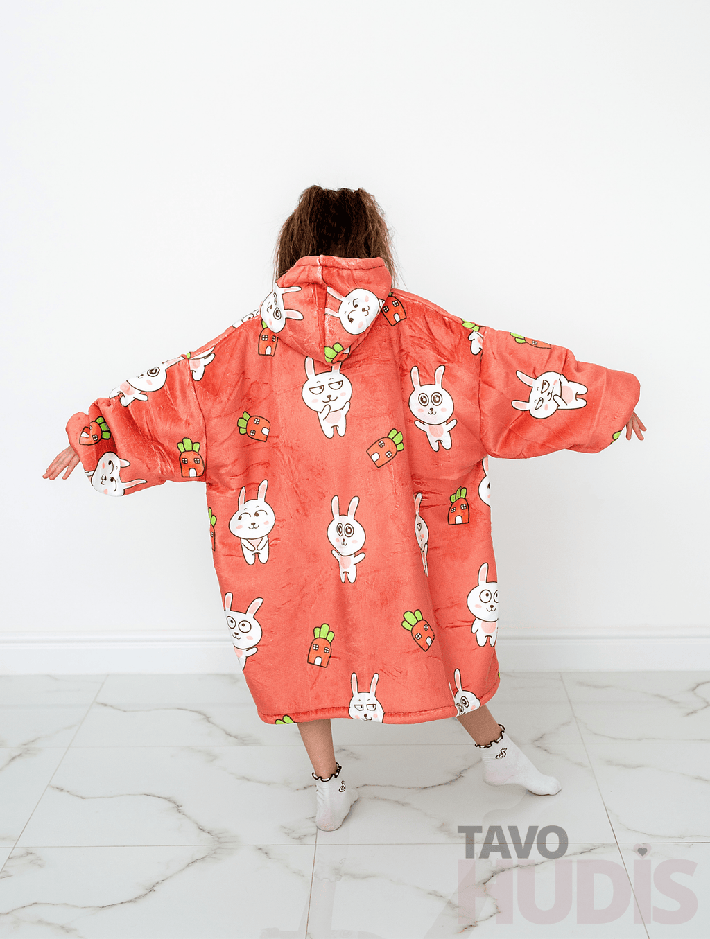 Bunnies Blanket Hoodie for Kids