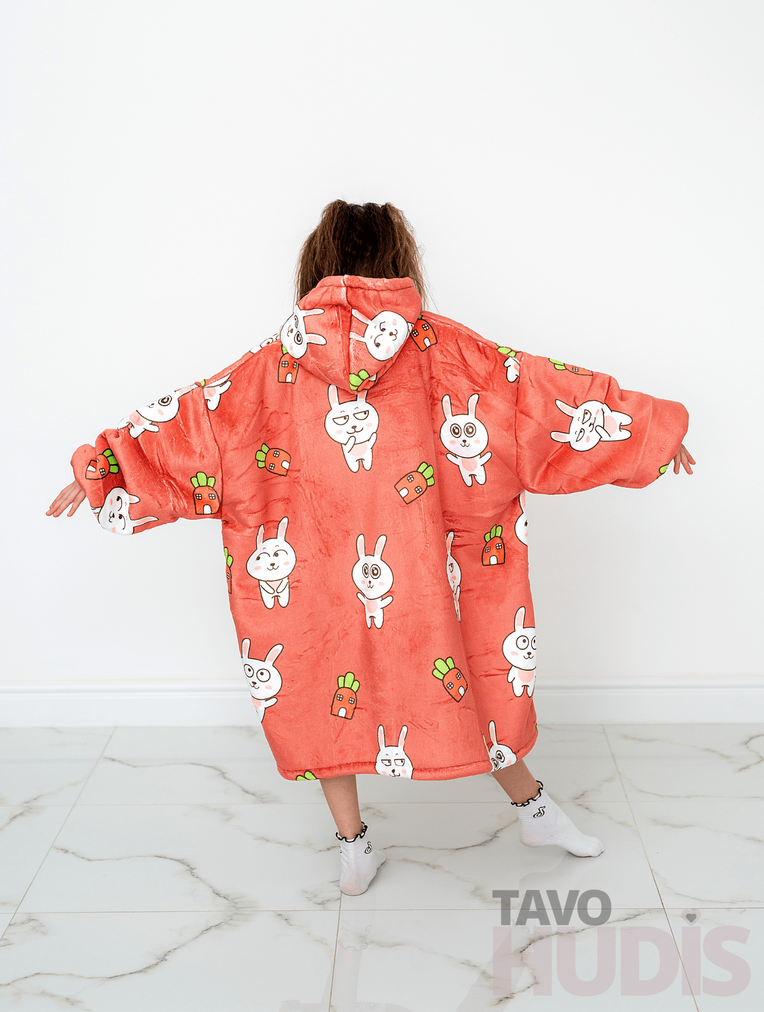 Bunnies Blanket Hoodie for Kids